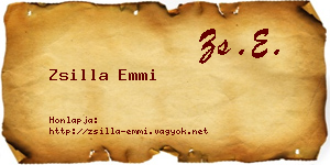 Zsilla Emmi névjegykártya